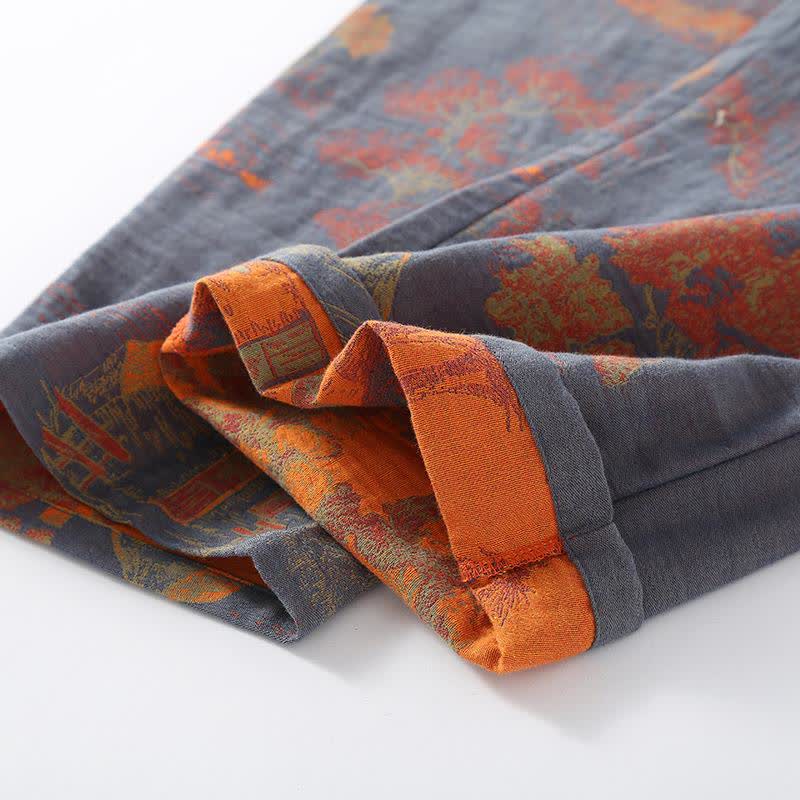 Retro Tree Jacquard Cotton Loungewear Set - image 7