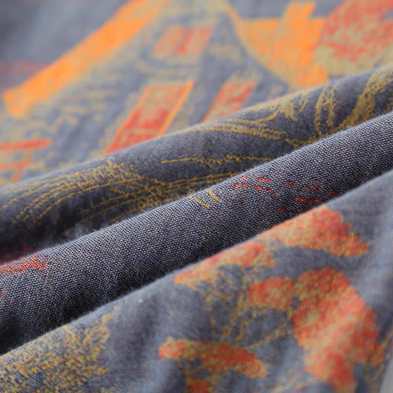 Retro Tree Jacquard Cotton Loungewear Set - image 9