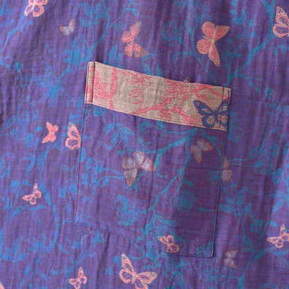 Butterfly Cotton Gauze Kimono Robe - image 7