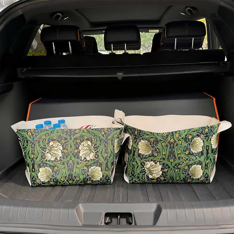 Retro Floral Vine Detachable Storage Bin - 2PCS - 9"W x 13"L x 9"H - image 0