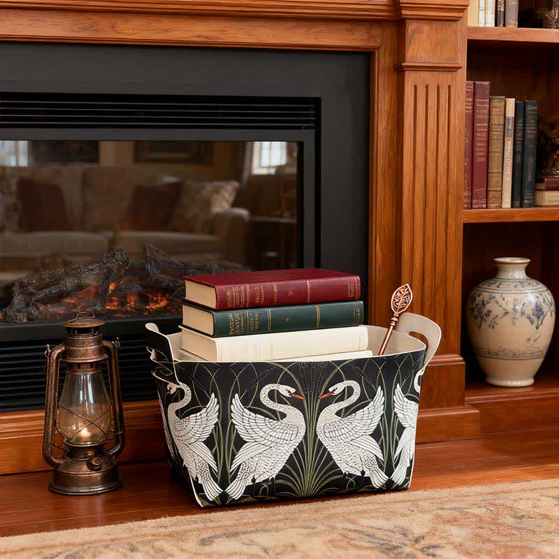 Rural Swan Leather Large-capacity Storage Bin - image 2