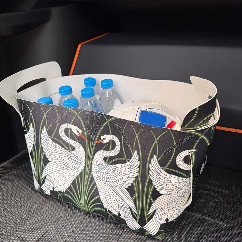 Rural Swan Leather Large-capacity Storage Bin - image 4