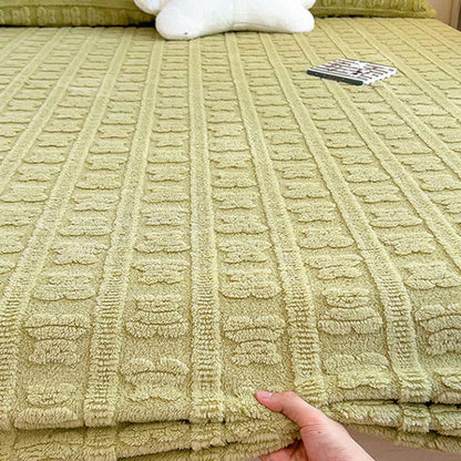 Striped Bear Fleece Warm Fitted Sheet - image 8