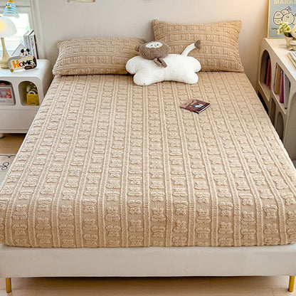 Striped Bear Fleece Warm Fitted Sheet - image 12