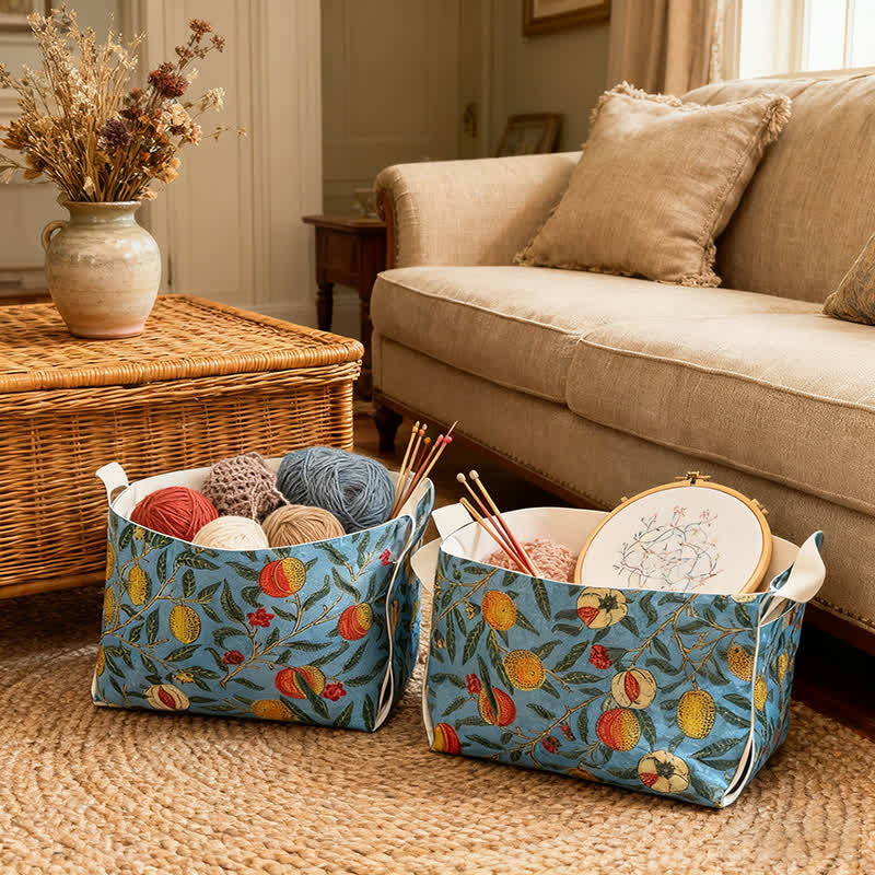 Leather Pastoral Large-capacity Storage Bin - image 1