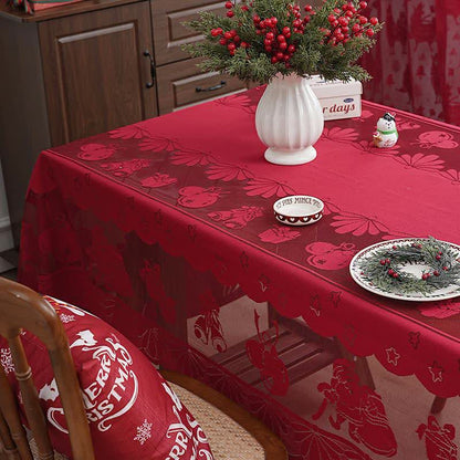 Christmas Embroidered Lace Decorative Tablecloth - image 3