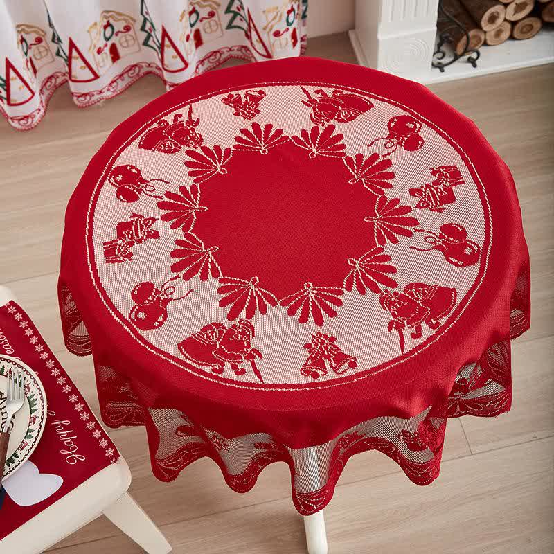 Christmas Embroidered Lace Decorative Tablecloth - image 8
