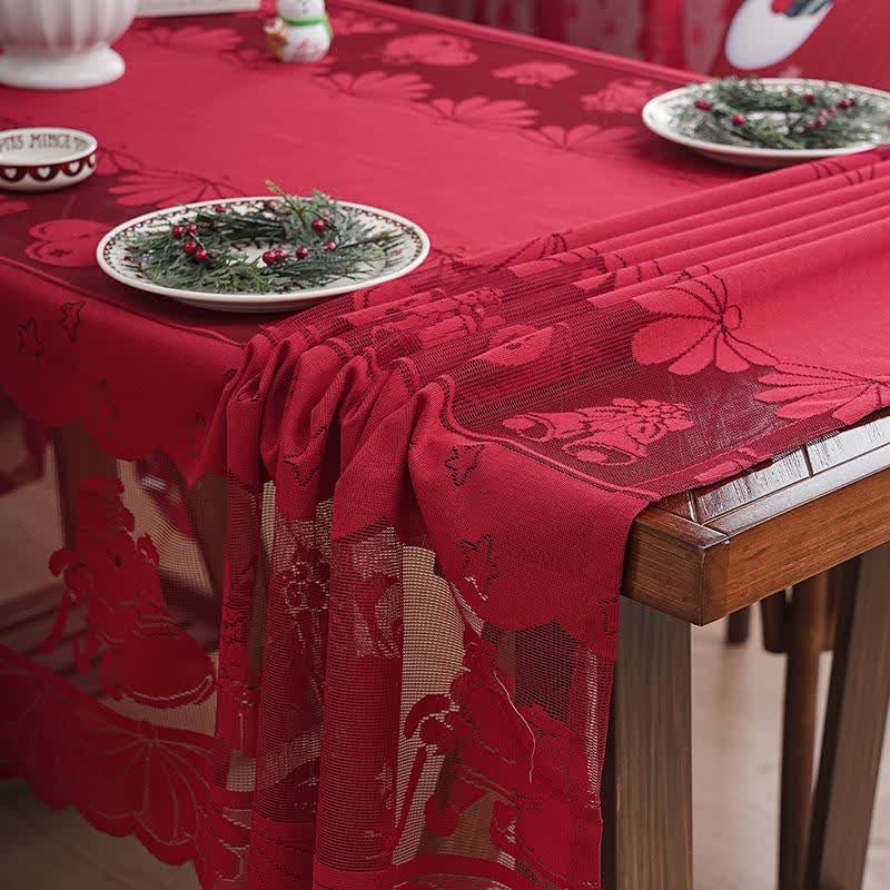 Christmas Embroidered Lace Decorative Tablecloth - image 4