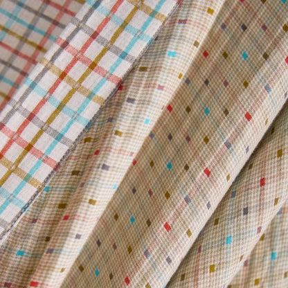 Colorful Gingham Cotton Gauze Kimono Robe - image 5
