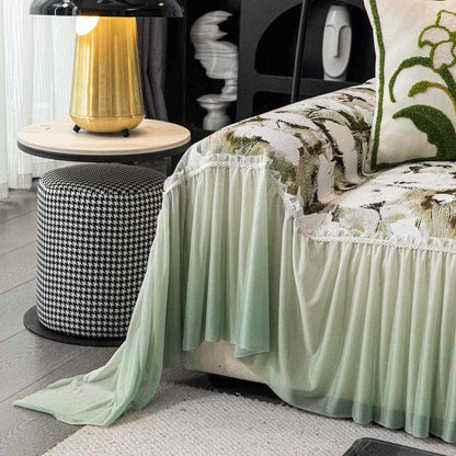 Ink Poppy Sofa Cover with Skirt - image 4