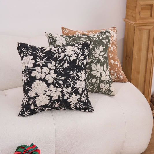 Floral Leaf Throw Pillow with Insert - image 0