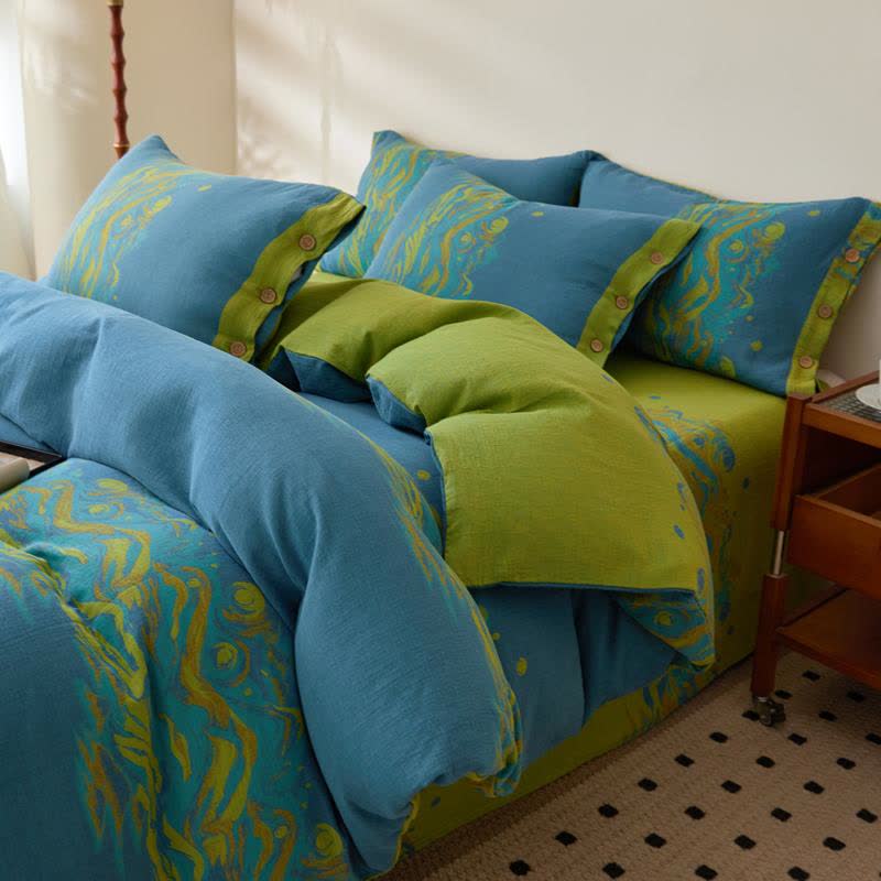 Landscape Jacquard Cotton Gauze Bedding  - image 2