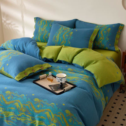Landscape Jacquard Cotton Gauze Bedding  - image 1
