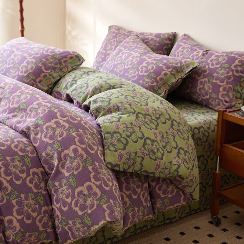 Peach Blossom Jacquard Cotton Gauze Bedding - image 1