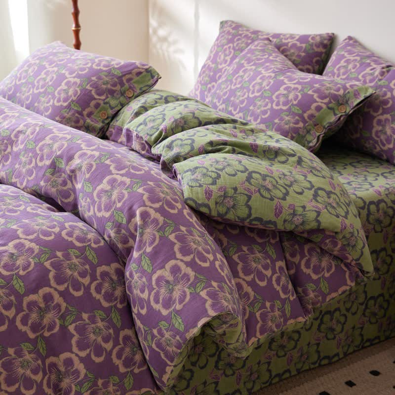 Peach Blossom Jacquard Cotton Gauze Bedding - image 2