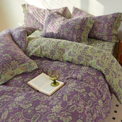 Abstract Floral Jacquard Cotton Gauze Bedding - image 1