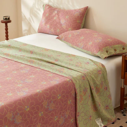 Fresh Floral Jacquard Cotton Gauze Bedding - image 3
