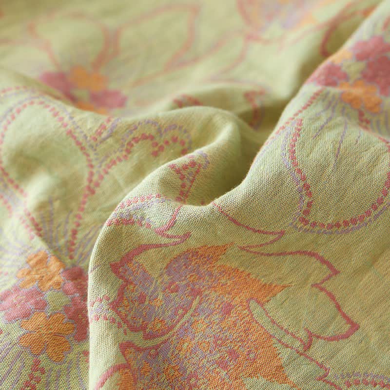 Fresh Floral Jacquard Cotton Gauze Bedding - image 4