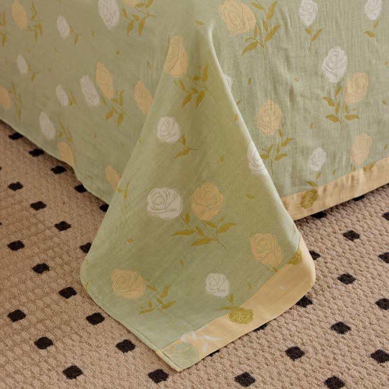 Pastel Rose Jacquard Cotton Gauze Bedding - image 8