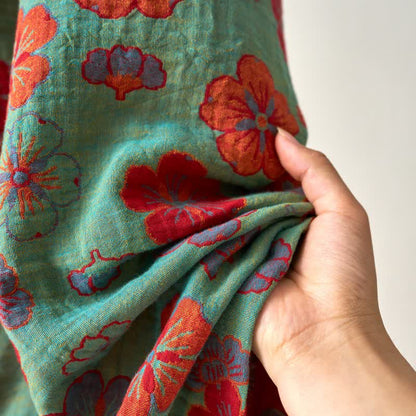 Plum Blossom Cotton Gauze Kimono Robe - image 19