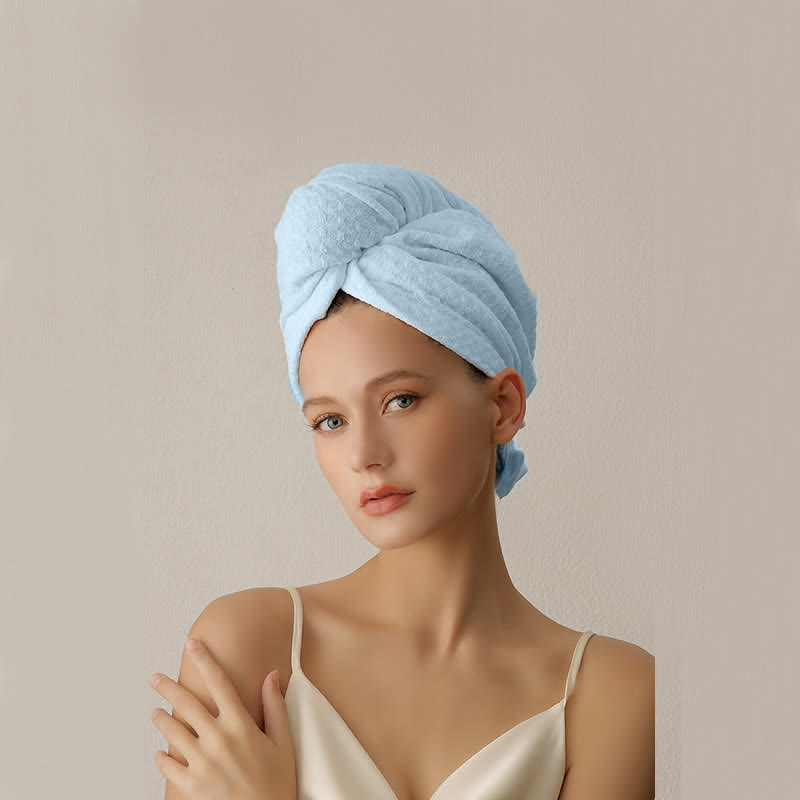 Waffle Absorbent Hair Drying Towel Wrap - image 10