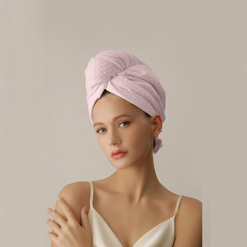 Waffle Absorbent Hair Drying Towel Wrap - image 13