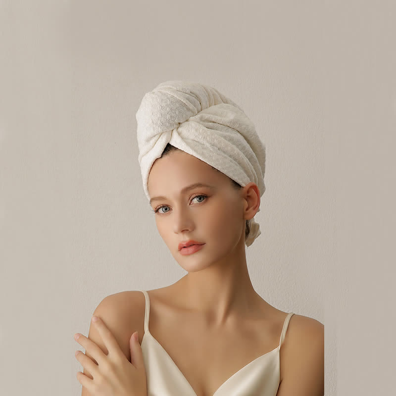 Waffle Absorbent Hair Drying Towel Wrap - image 1