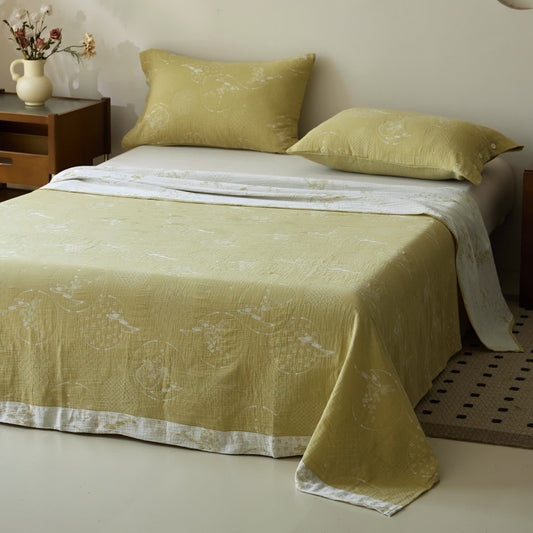 Vintage Jacquard Cotton Gauze Sheet Bedspread - Bedspread with 2PCS Pillowcases - King - image 0