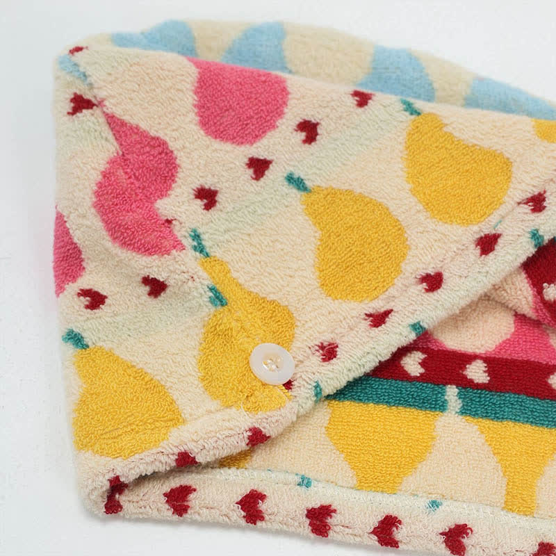 Cotton Rural Pear Hair Drying Towel Wrap - image 5