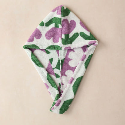 Yarn-dyed Tulip Cotton Hair Towel Wrap - image 10