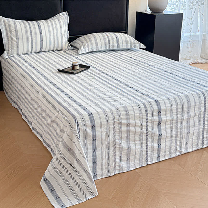 Striped Jacquard Pure Cotton Sheet Bedspread - image 1