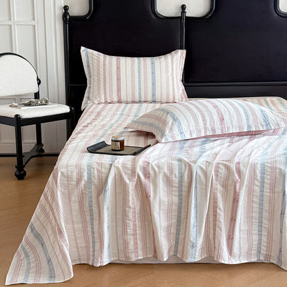 Striped Jacquard Pure Cotton Sheet Bedspread - Pink - 2PCS Pillowcases - 19" x 29" - image 2