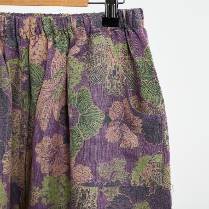 Peach Blossom Oriental Tassel Cotton Pajamas - image 4