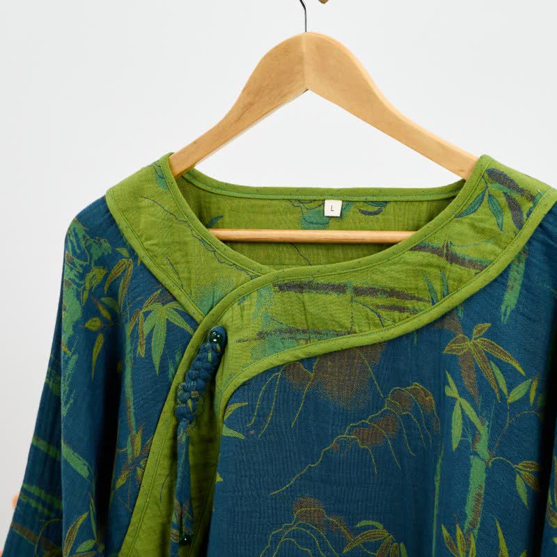 Bamboo Oriental Tassel Cotton Pajama Set - image 10