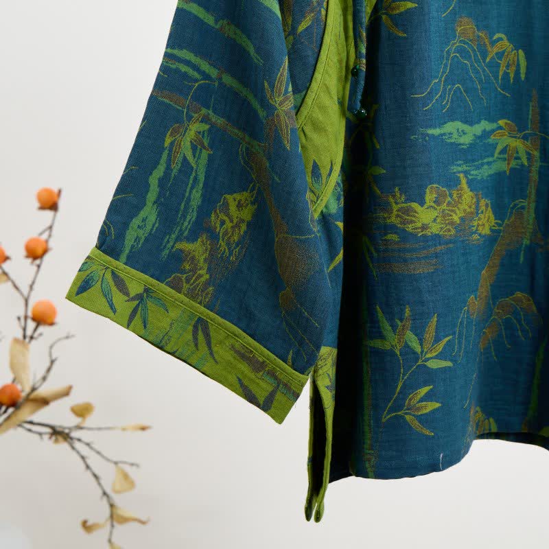 Bamboo Oriental Tassel Cotton Pajama Set - image 11