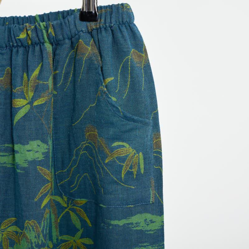 Bamboo Oriental Tassel Cotton Pajama Set - image 12