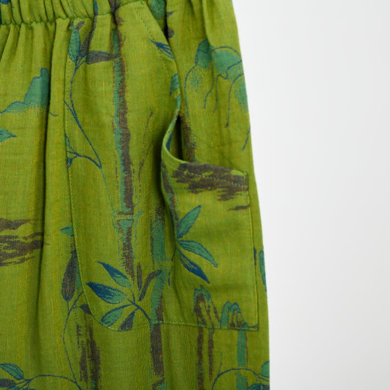 Bamboo Oriental Tassel Cotton Pajama Set - image 6