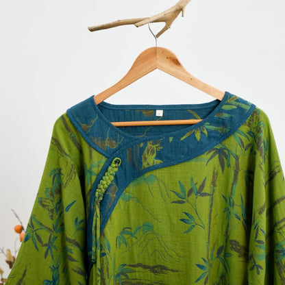 Bamboo Oriental Tassel Cotton Pajama Set - image 3