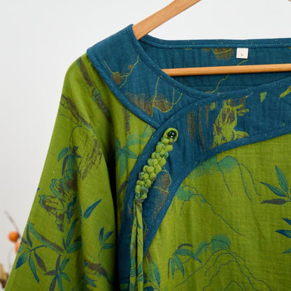 Bamboo Oriental Tassel Cotton Pajama Set - image 4