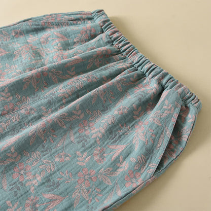 Vintage Cotton Botanical Long Sleeve Pajamas - image 4