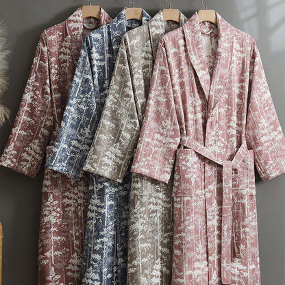Botanical Cotton Double Layer Gauze Robe - image 1