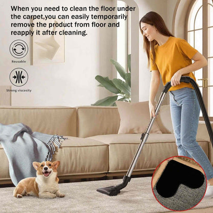 Heart-shape Adhesive Non Slip Rug Tape - image 10