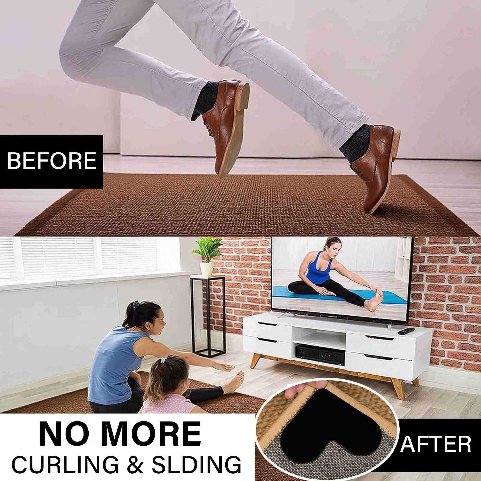 Heart-shape Adhesive Non Slip Rug Tape - image 3