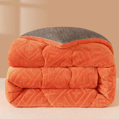 Geometric Pattern Embossed Sherpa Plush Blanket - image 4