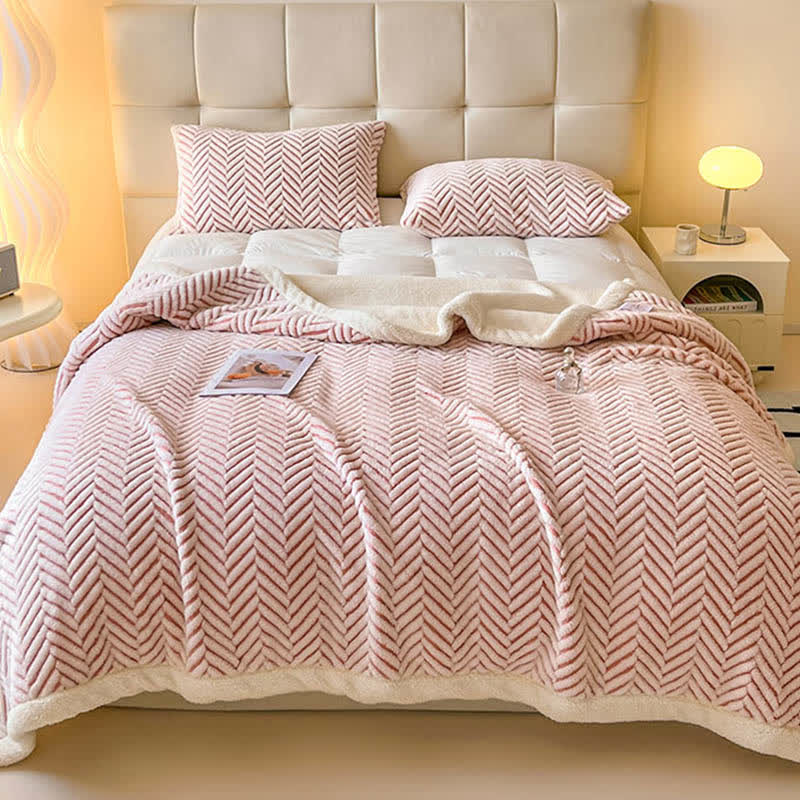 Modern Striped Jacquard Throw Blanket - image 11