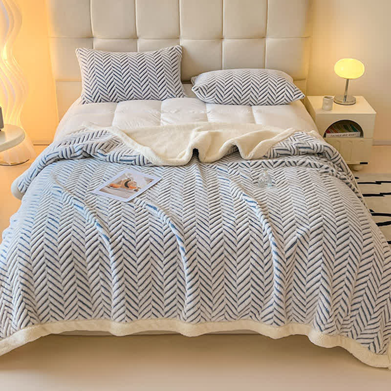 Modern Striped Jacquard Throw Blanket - image 17