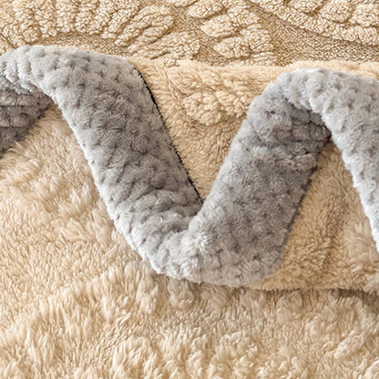 Circle Floral Embossed Plush Throw Blanket - image 9