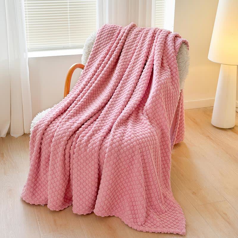 Polka Dot Jacquard Warm Throw Blanket - image 11