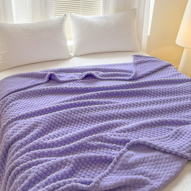 Polka Dot Jacquard Warm Throw Blanket - image 3