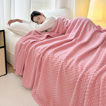 Polka Dot Jacquard Warm Throw Blanket - image 9